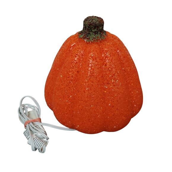 Vintage Seasons Melted Plastic Popcorn Jack O Lantern Light Up Pumpkins Lot Of 3 - Picture 4 of 16